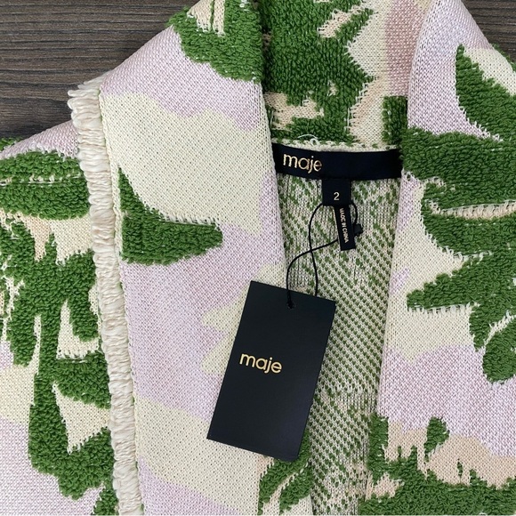 Maje Palm Tree print sweater jacket - Picture 10 of 16